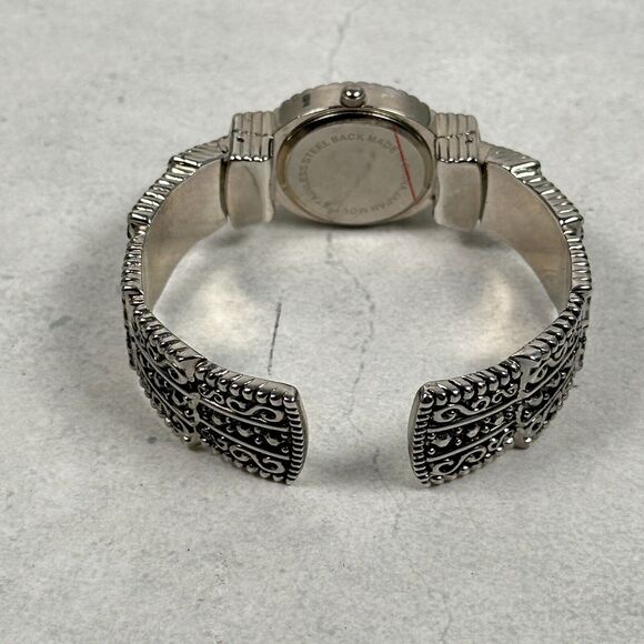 Cote De Azur Watch 24mm Oval MOP Dial Western Rhinestone Cuff New Battery - Picture 7 of 11